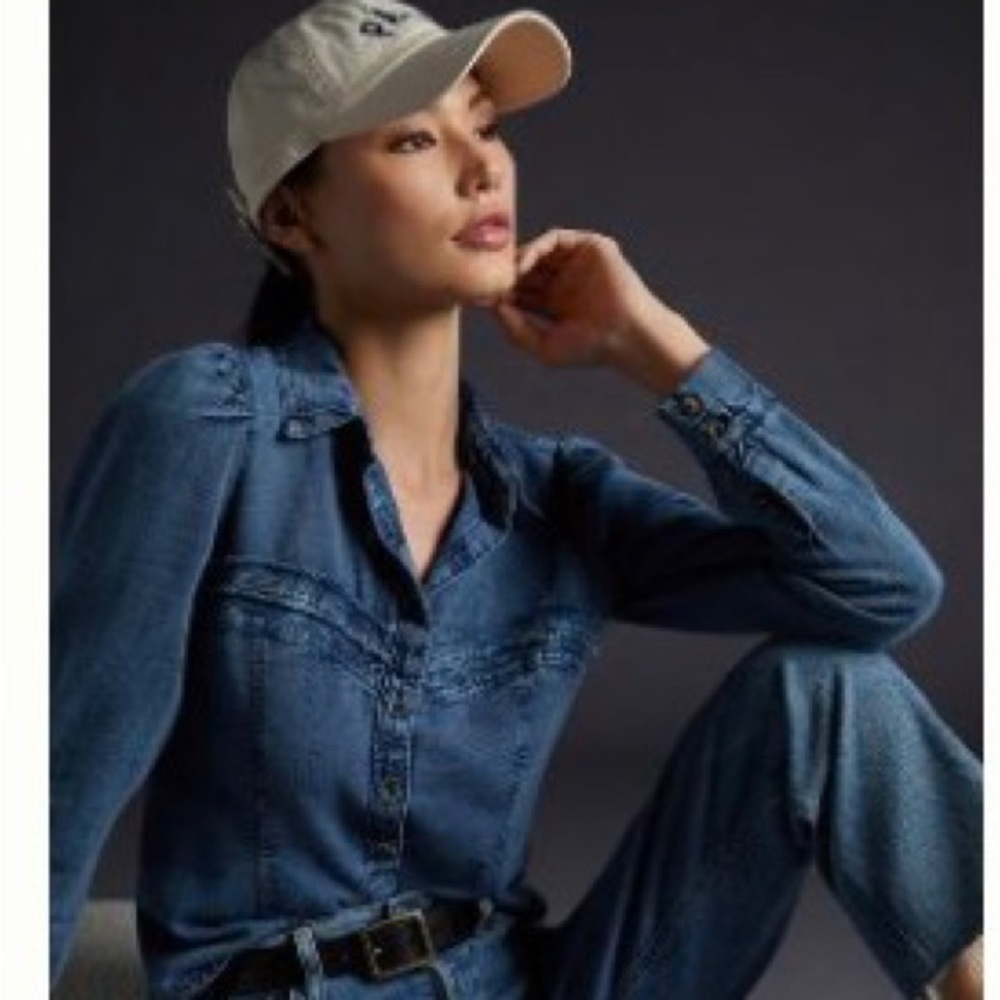 Anthropologie Pilcro denim button up XS NEW